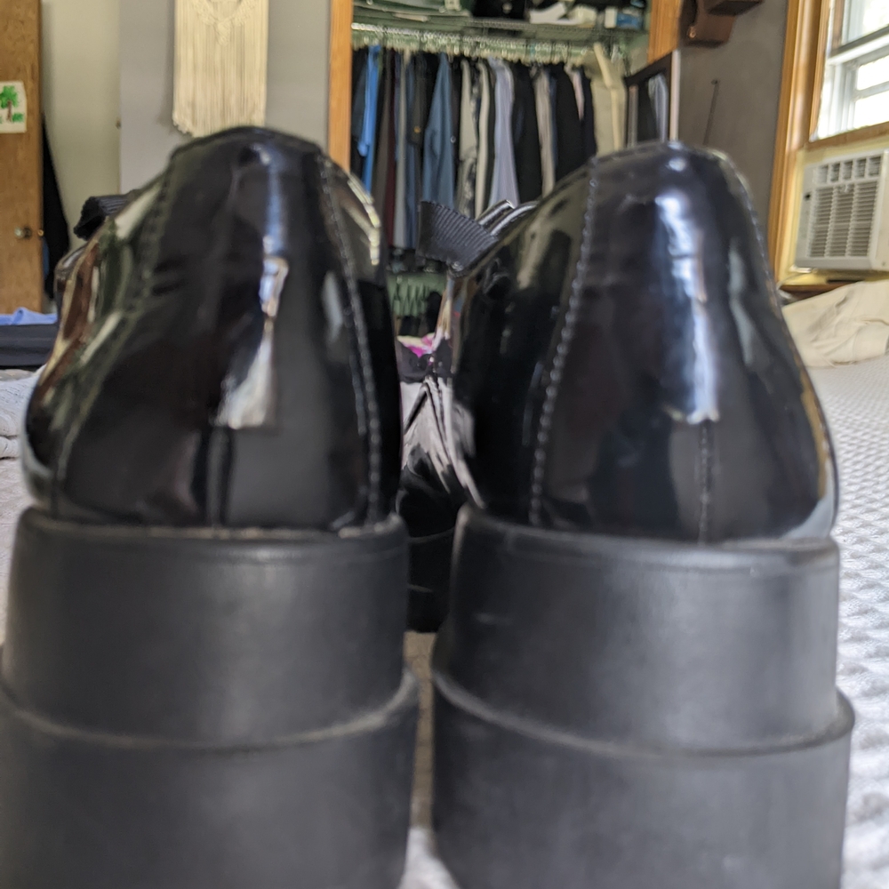 Aldo Black Chunky Sole Loafers